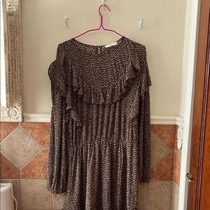 Dotted ruffled dress from Mango